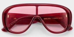 The Shield Red Aviator Sunglasses2