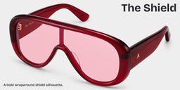 The Shield Red Aviator Sunglasses3