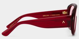 The Shield Red Aviator Sunglasses4