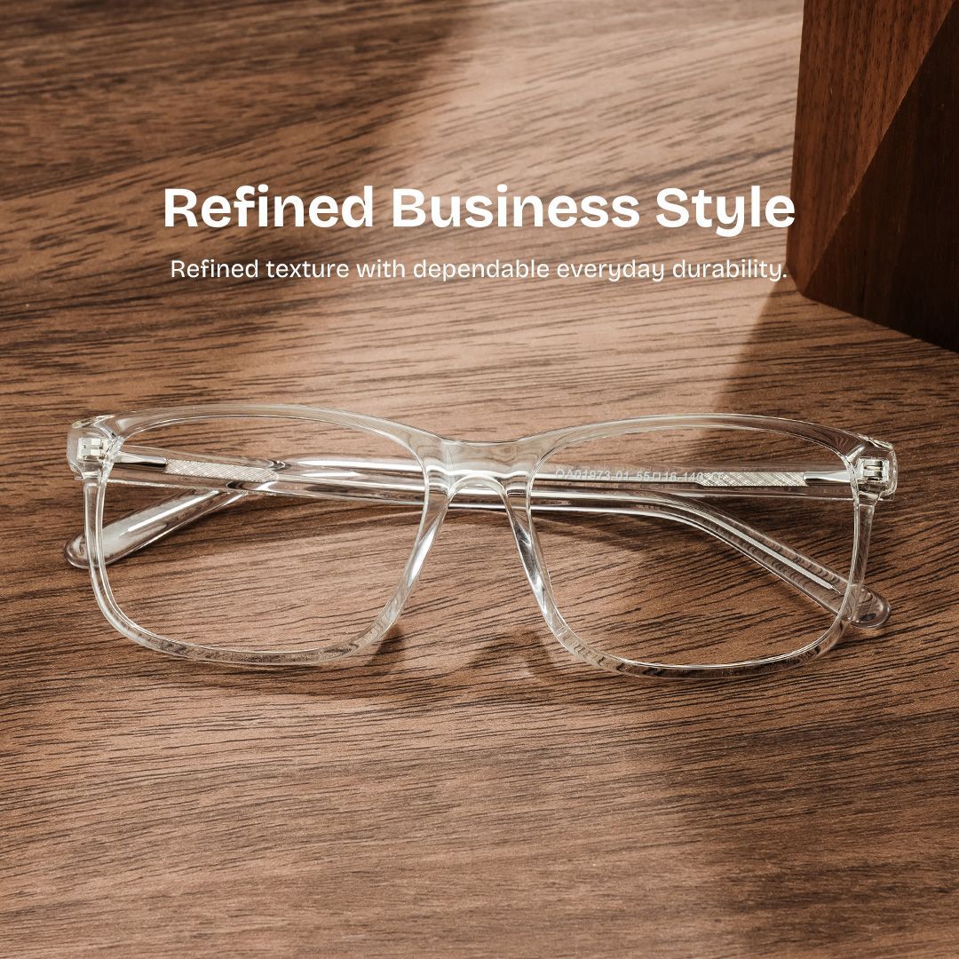 Rectangle Clear Glasses | Zeelool Glasses0