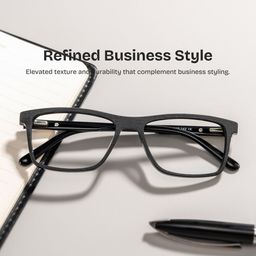 Daniel Rectangle Black Glasses0