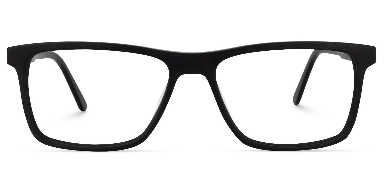 Daniel Rectangle Black Glasses | Zeelool Glasses1