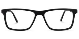 Daniel Rectangle Black Glasses1