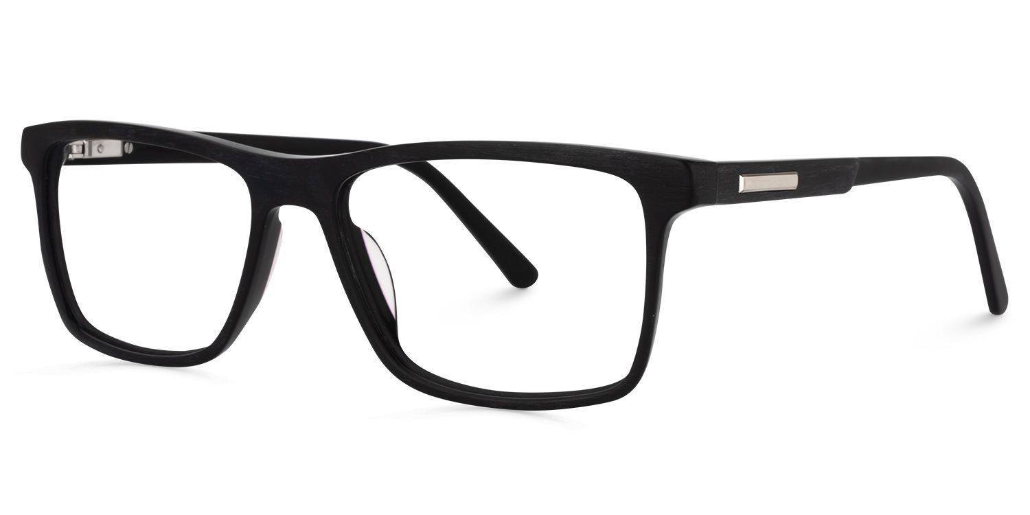 Daniel Rectangle Black Glasses | Zeelool Glasses2