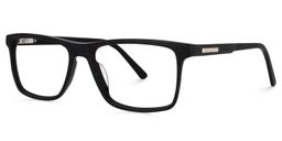 Daniel Rectangle Black Glasses2