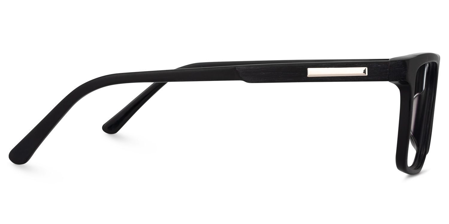 Daniel Rectangle Black Glasses | Zeelool Glasses4