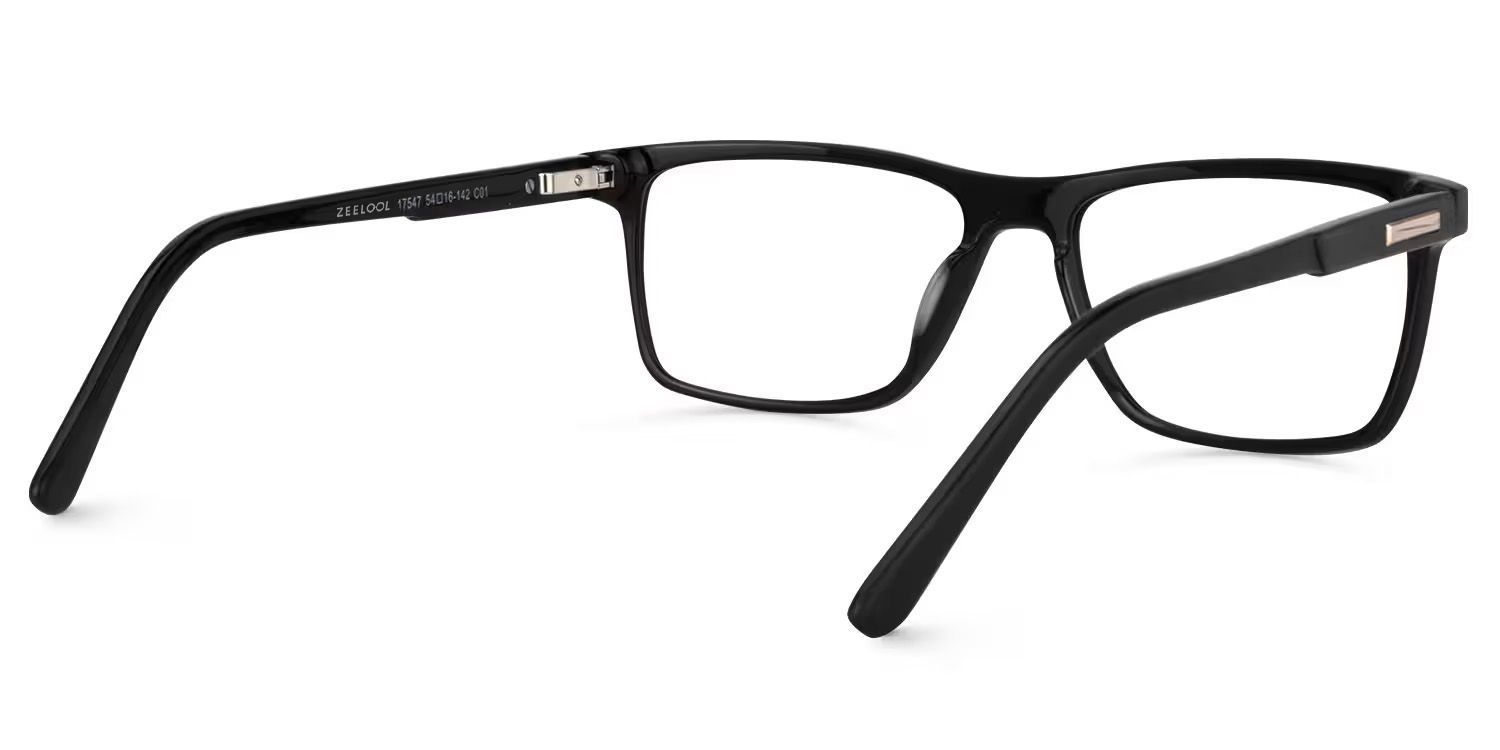 Daniel Rectangle Black Glasses | Zeelool Glasses5