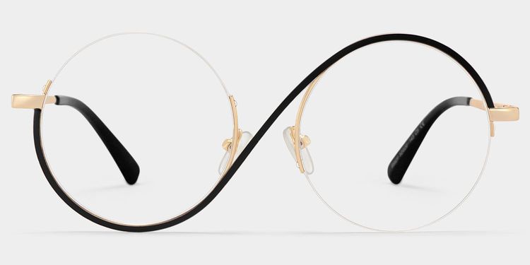 Flozif Round Black Glasses