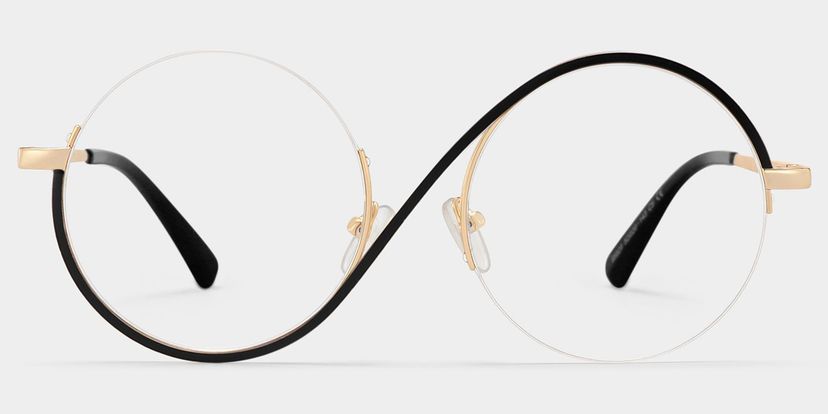 Flozif Round Black Glasses
