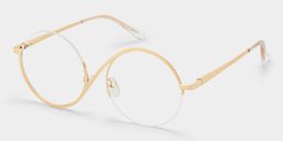 Flozif Round Gold Glasses2