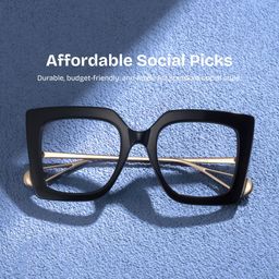 Qatar Square Black Glasses0