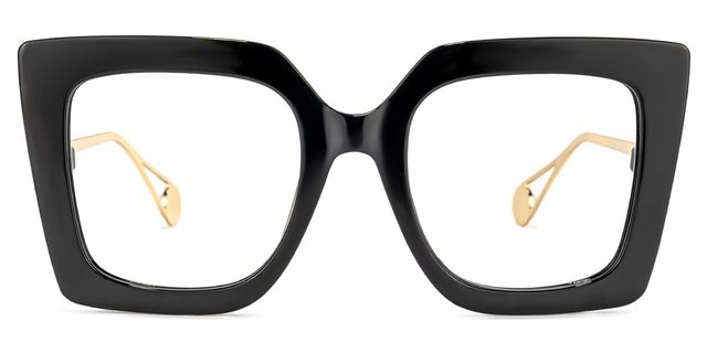 Qatar Square Black Glasses
