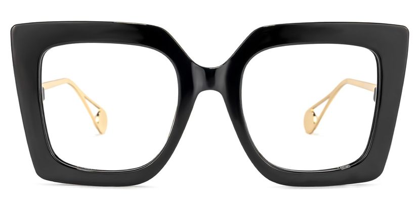 Qatar Square Black Glasses
