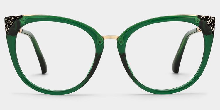 Dalton Dark-Green Cat eye Glasses
