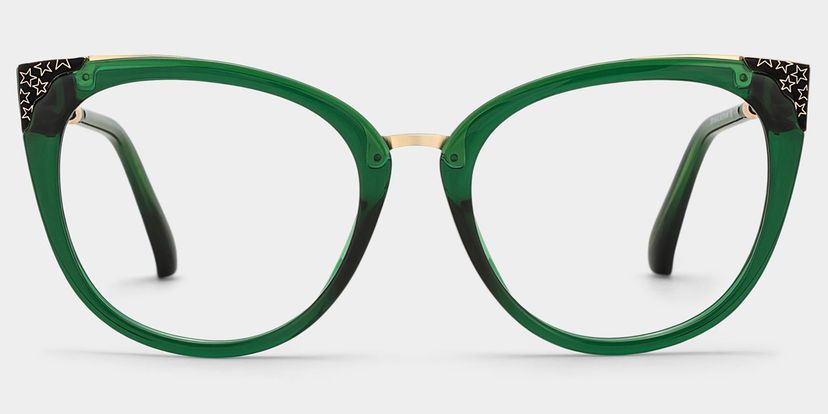 Dalton Dark-Green Cat eye Glasses