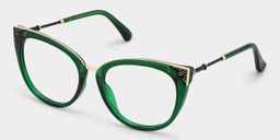 Dalton Cat Eye Dark Green Glasses3