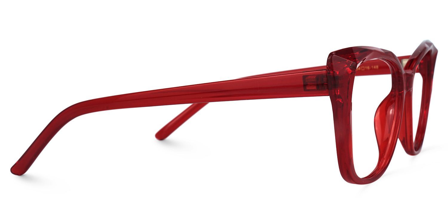 Farris Red Cat-Eye Frame Glasses for Women | ZEELOOL3