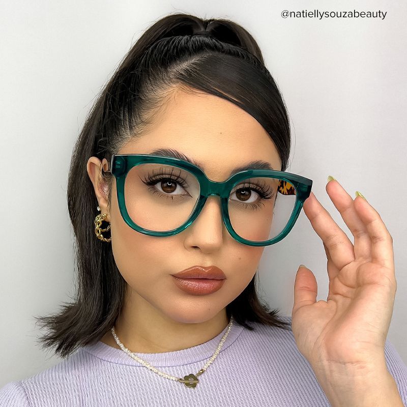 Harrell Square Dark-Green Eyeglass Frames | ZEELOOL7