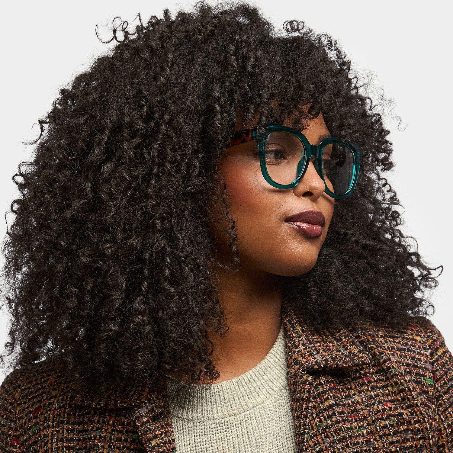 Harrell Square Dark-Green Eyeglass Frames | ZEELOOL1