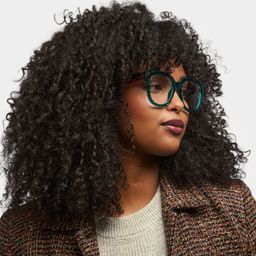 Harrell Square Dark-Green Glasses1