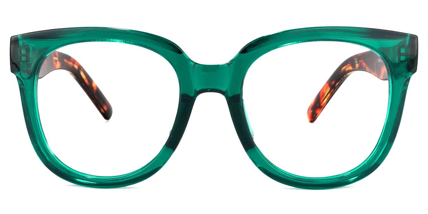 Harrell Square Dark-Green Eyeglass Frames | ZEELOOL2