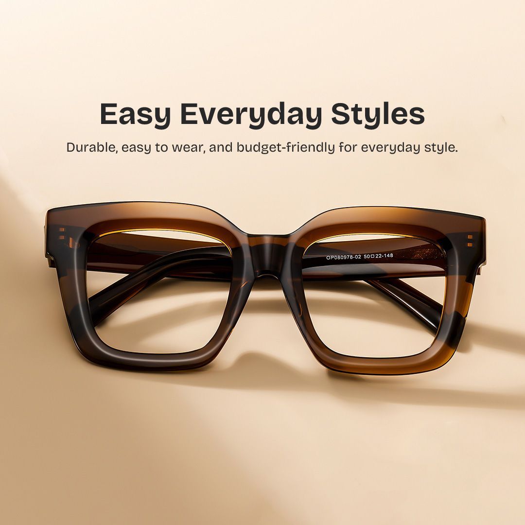 Trinity Square Tawny Frame Glasses | ZEELOOL0