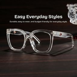 Ebony Square Clear Glasses0