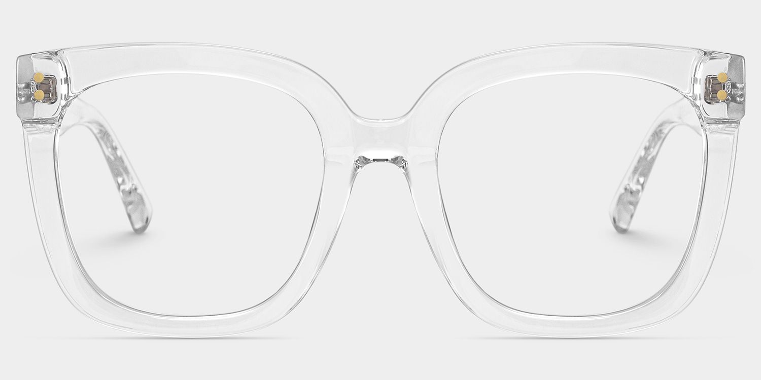 Ebony Square Clear Clear Frame Glasses | Zeelool2