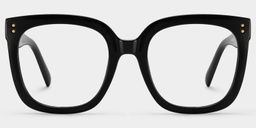 Ebony Square Black Glasses1