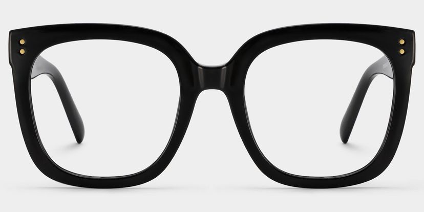 Ebony Black Square Glasses
