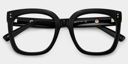 Ebony Square Black Glasses2
