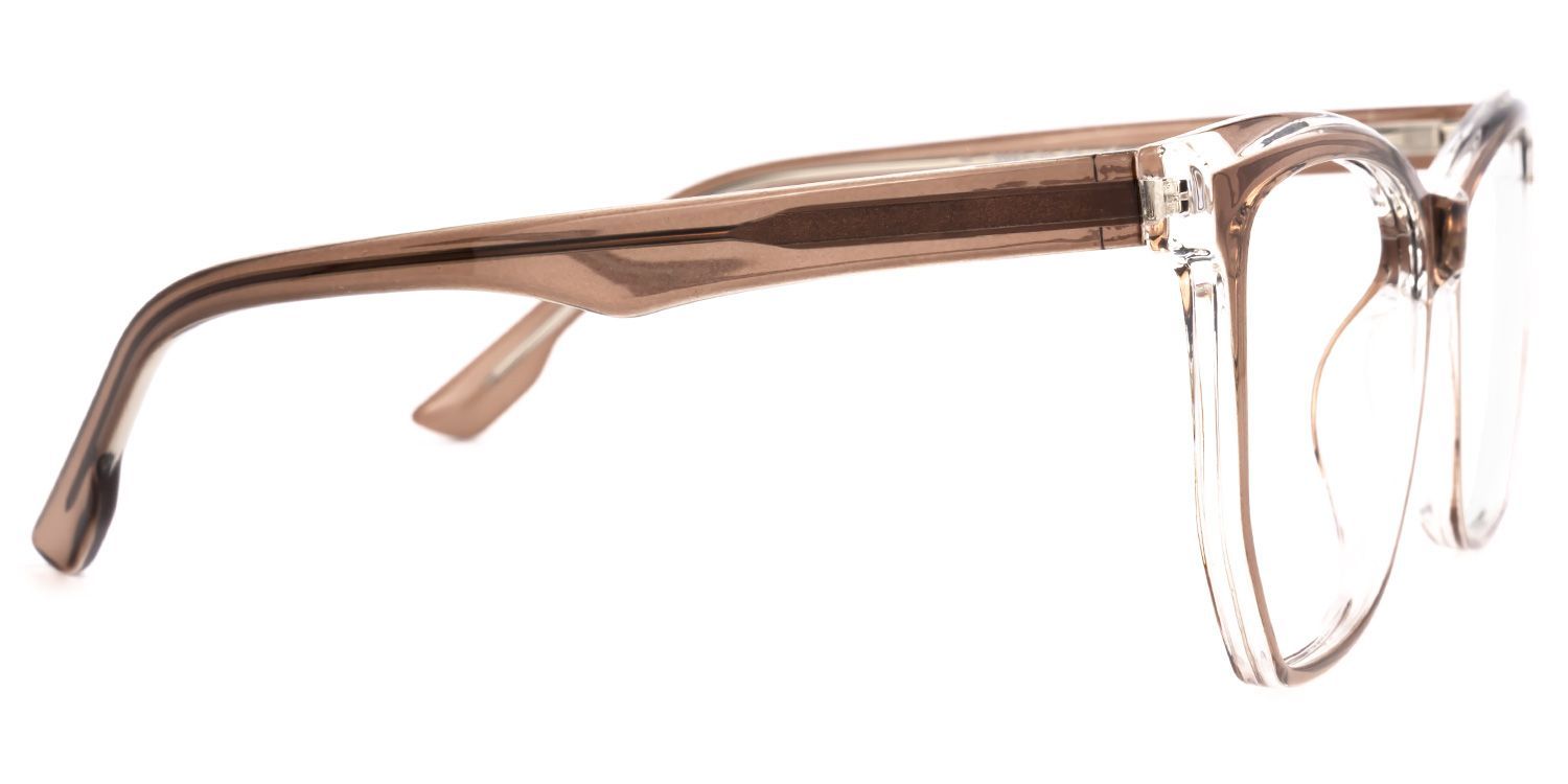 Libby Geometric Brown Thin Frame Glasses for Women | ZEELOOL4