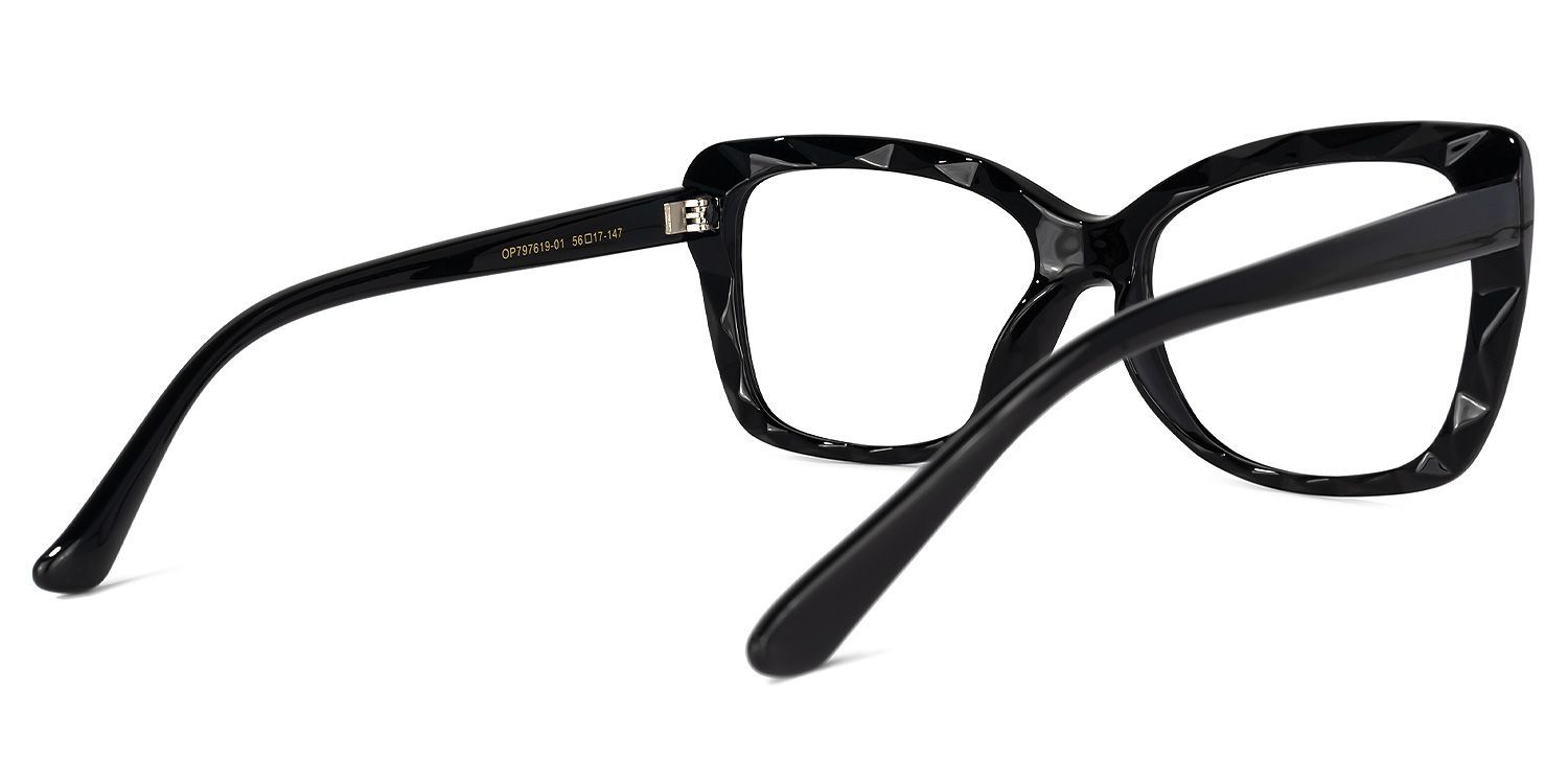 Wendell Black Cat Eye Frame Glasses | Zeelool3