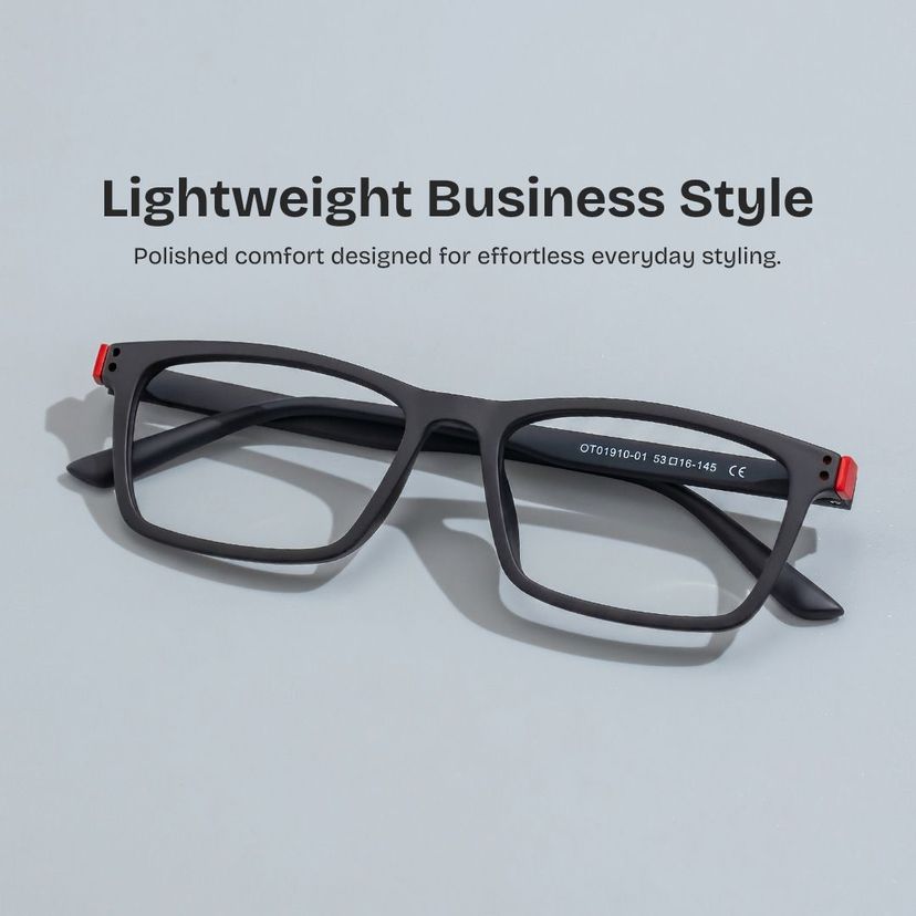 Cheche Rectangle Black Glasses