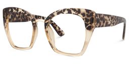 Denis Cat Eye Light Tortoise Glasses1