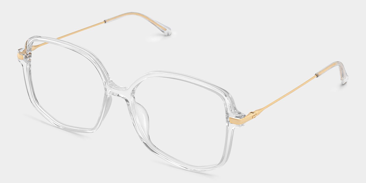 Payton Geometric Clear Eyeglasses | Zeelool Optical2