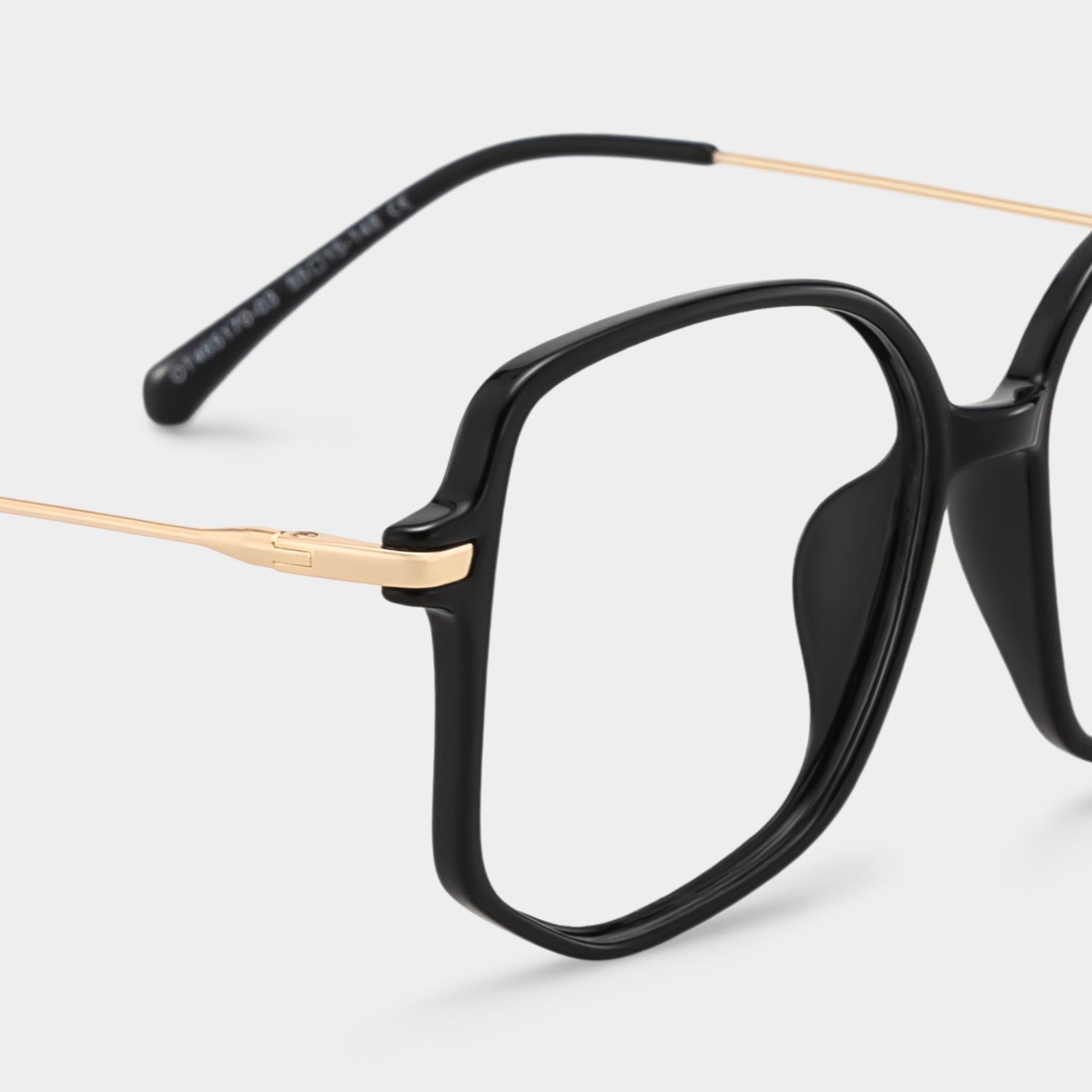 Payton Geometric Black Frame Glasses | Zeelool Optical4