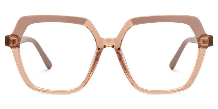 Norah Geometric Beige Glasses