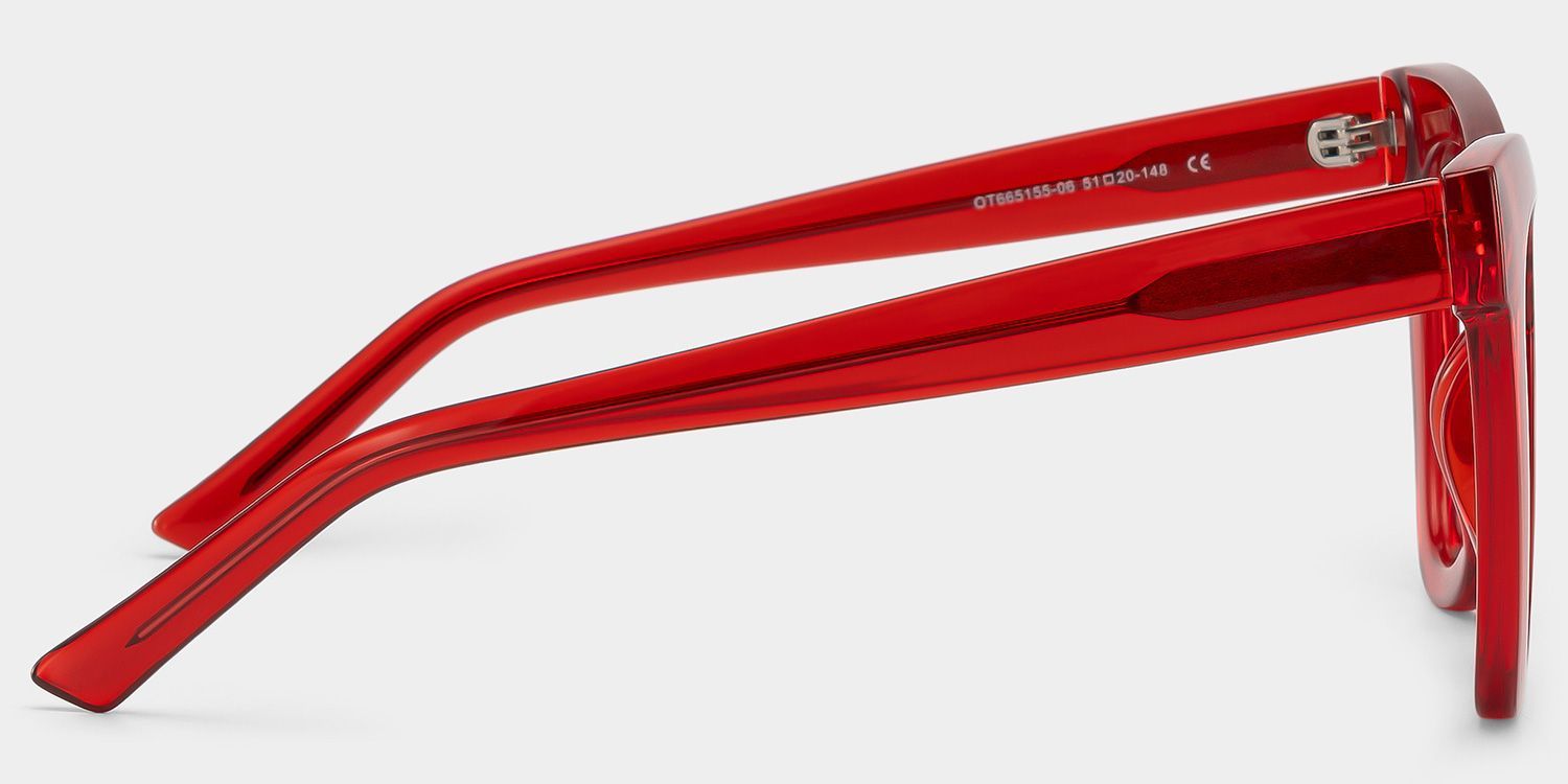 Yaser Cat-eye Red Eyeglasses and Acetate Frames | ZEELOOL4