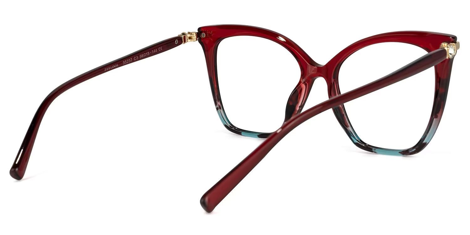 Lamar Butterfly Red Eyeglasses and Two-Tone Frames | ZEELOOL3