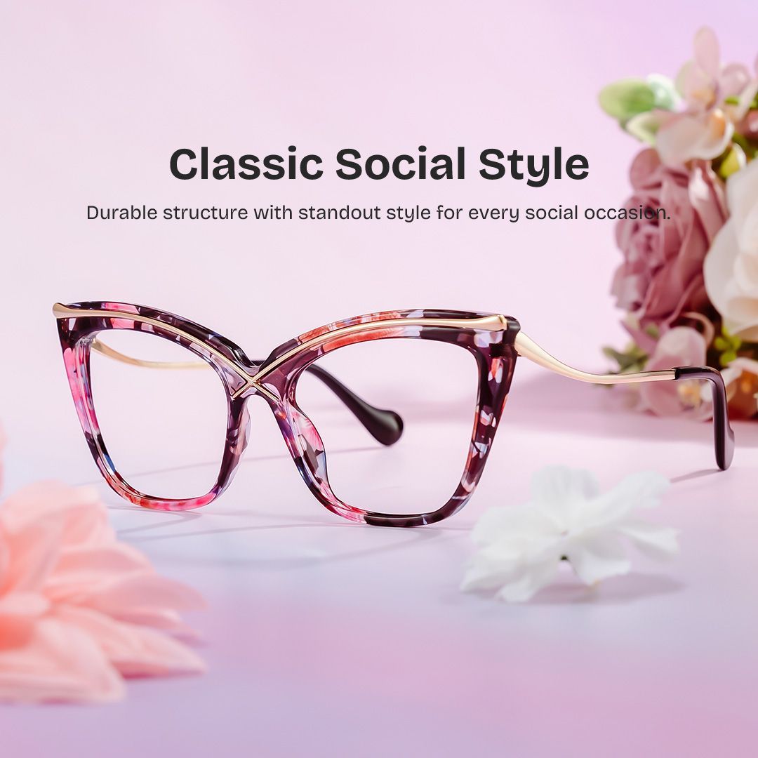 Winston Butterfly Floral Frame Eyeglasses for Women | ZEELOOL0