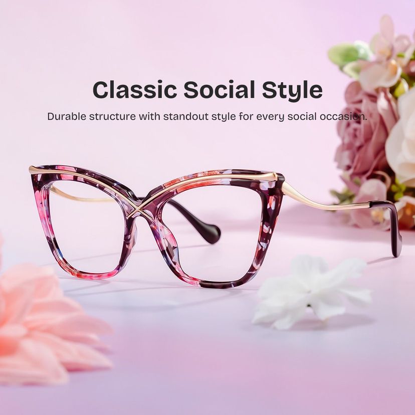 Winston Butterfly Floral Glasses