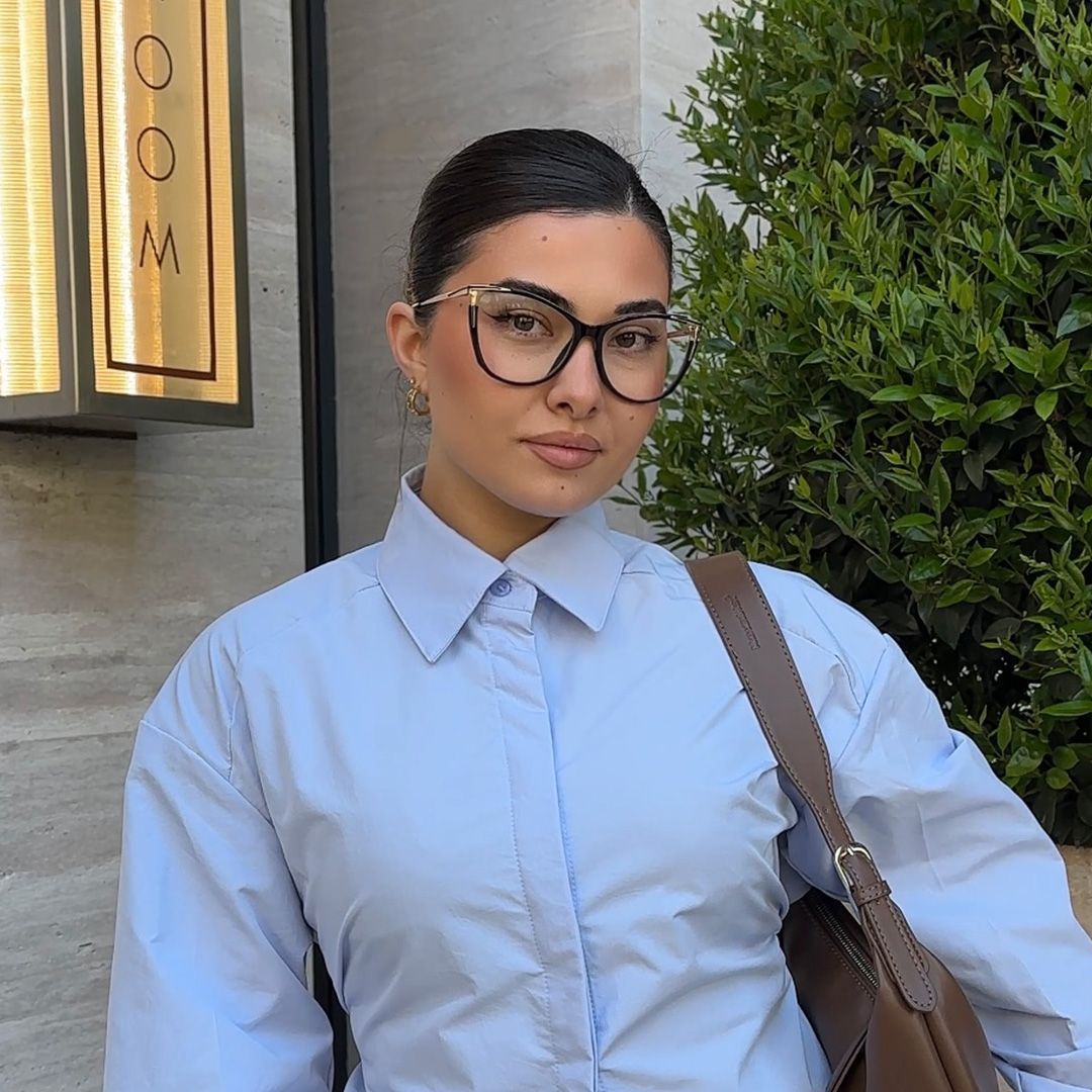 Yomary Black Cat Eye Frame Glasses for Women | ZEELOOL