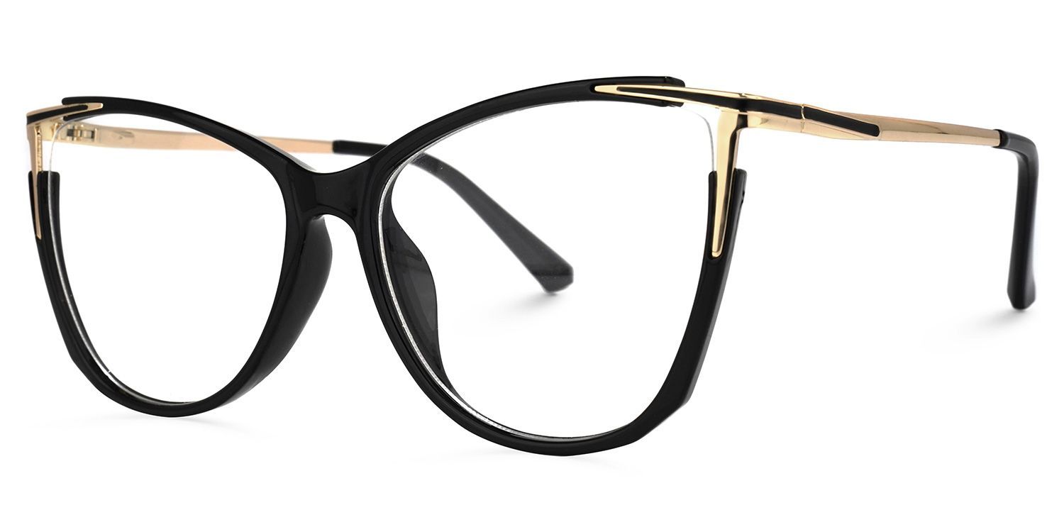 Yomary Black Cat Eye Frame Glasses for Women | ZEELOOL1