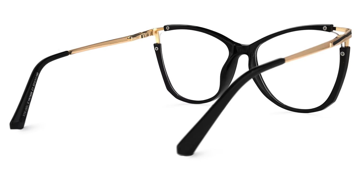 Yomary Black Cat Eye Frame Glasses for Women | ZEELOOL3