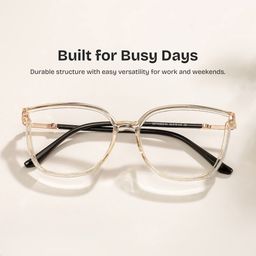 Annalisa Square Beige Glasses0