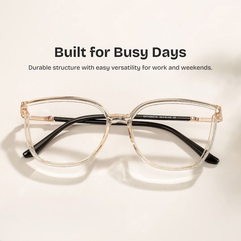 Annalisa Square Beige Glasses