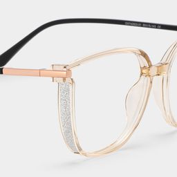 Annalisa Square Beige Glasses5