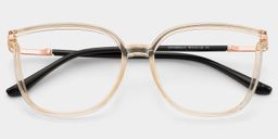 Annalisa Square Beige Glasses2