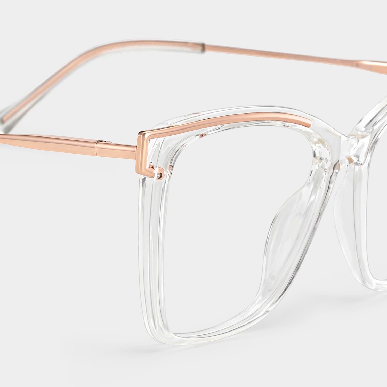 Krystle Square Clear Frame Glasses | ZEELOOL7